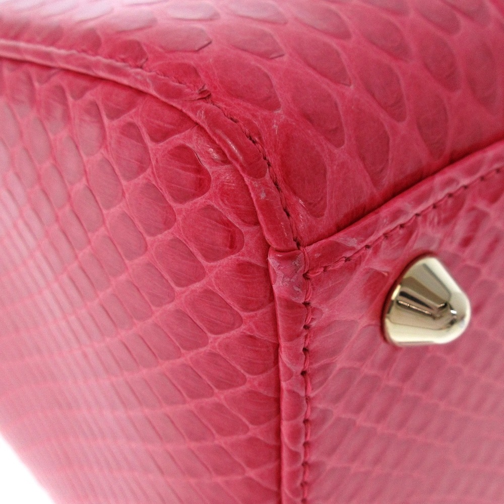 Dior Large Pink Python Handbag  Lady - Picture 5 of 15